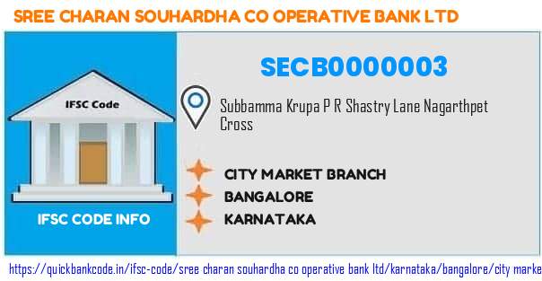 Sree Charan Souhardha Co Operative Bank City Market Branch SECB0000003 IFSC Code