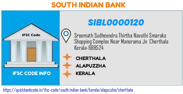 South Indian Bank Cherthala SIBL0000120 IFSC Code