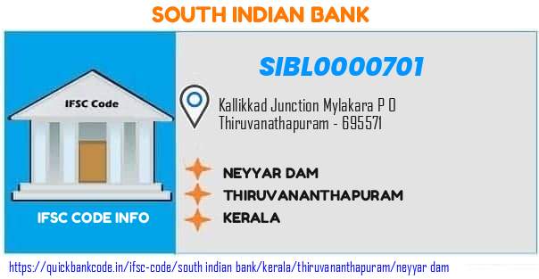 South Indian Bank Neyyar Dam SIBL0000701 IFSC Code