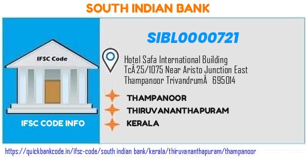 South Indian Bank Thampanoor SIBL0000721 IFSC Code