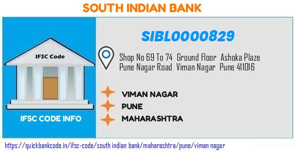 South Indian Bank Viman Nagar SIBL0000829 IFSC Code