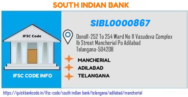 South Indian Bank Mancherial SIBL0000867 IFSC Code