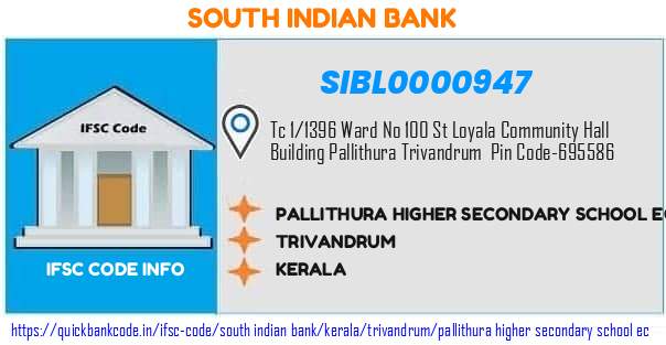 South Indian Bank Pallithura Higher Secondary School Ec SIBL0000947 IFSC Code