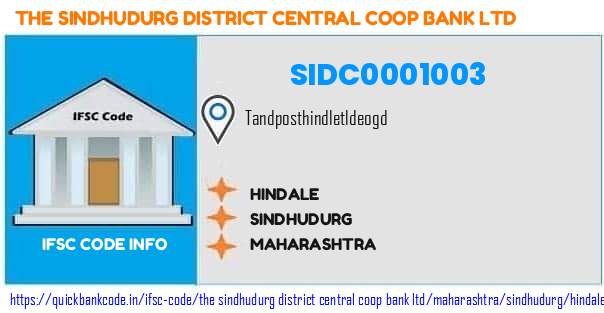 The Sindhudurg District Central Coop Bank Hindale SIDC0001003 IFSC Code