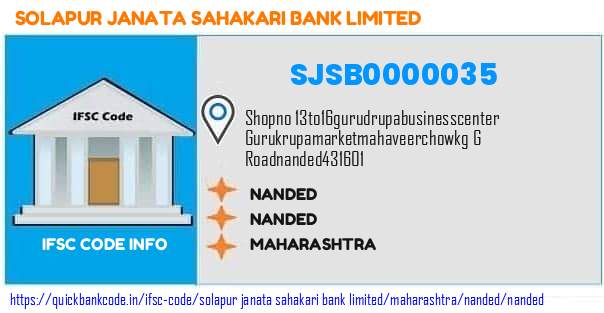 Solapur Janata Sahakari Bank Nanded SJSB0000035 IFSC Code