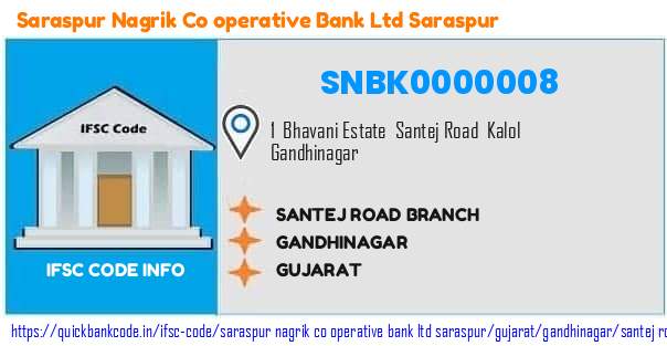 Saraspur Nagrik Co Operative Bank   Saraspur Santej Road Branch SNBK0000008 IFSC Code