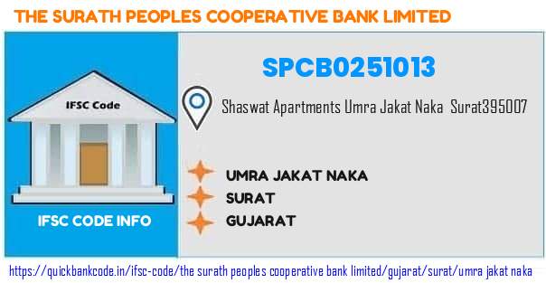 The Surath Peoples Cooperative Bank Umra Jakat Naka SPCB0251013 IFSC Code