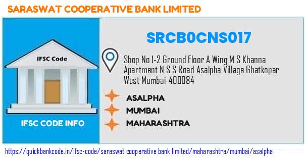 Saraswat Cooperative Bank Asalpha SRCB0CNS017 IFSC Code