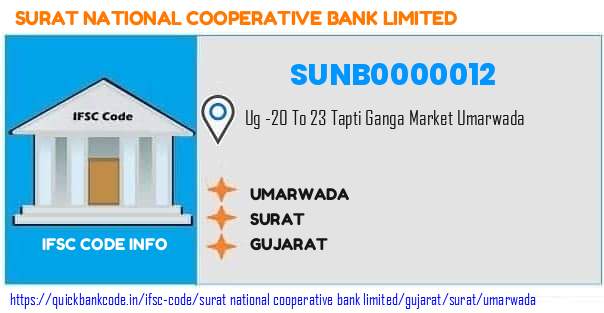 Surat National Cooperative Bank Umarwada SUNB0000012 IFSC Code