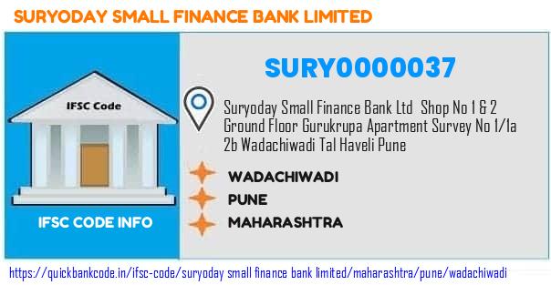 Suryoday Small Finance Bank Wadachiwadi SURY0000037 IFSC Code