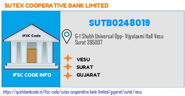 Sutex Cooperative Bank Vesu SUTB0248019 IFSC Code