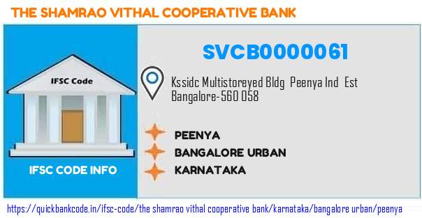 SVCB0000061 SVC Co-operative Bank. PEENYA