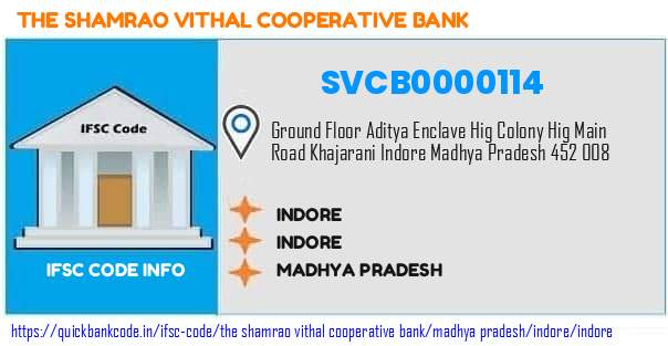 The Shamrao Vithal Cooperative Bank Indore SVCB0000114 IFSC Code