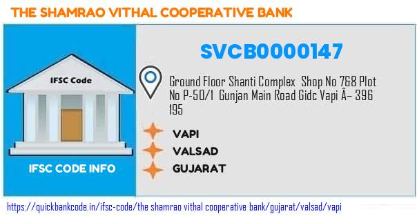 The Shamrao Vithal Cooperative Bank Vapi SVCB0000147 IFSC Code