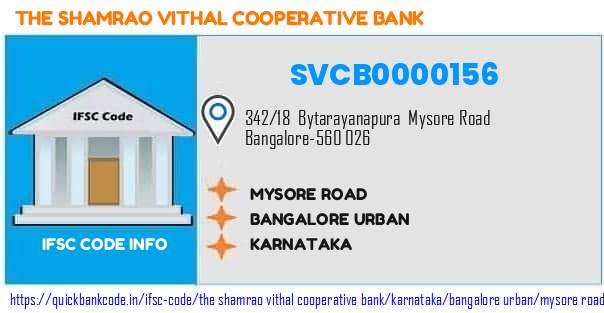 SVCB0000156 SVC Co-operative Bank. MYSORE ROAD