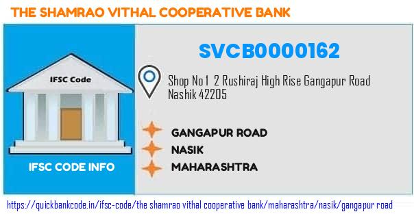 The Shamrao Vithal Cooperative Bank Gangapur Road SVCB0000162 IFSC Code