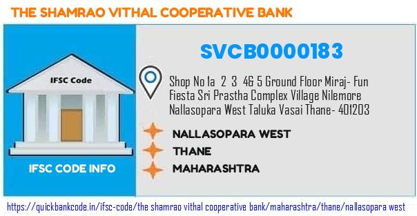 The Shamrao Vithal Cooperative Bank Nallasopara West SVCB0000183 IFSC Code