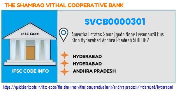 The Shamrao Vithal Cooperative Bank Hyderabad SVCB0000301 IFSC Code