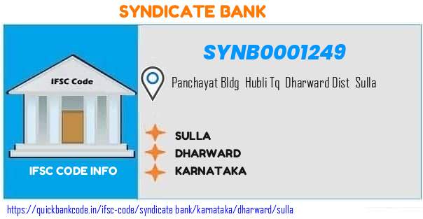 Syndicate Bank Sulla SYNB0001249 IFSC Code