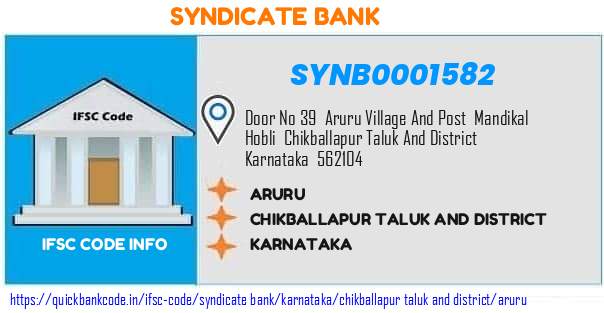 Syndicate Bank Aruru SYNB0001582 IFSC Code