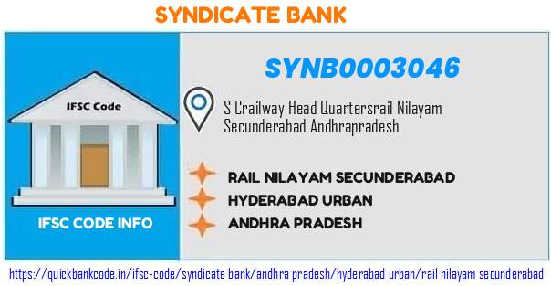 Syndicate Bank Rail Nilayam Secunderabad SYNB0003046 IFSC Code