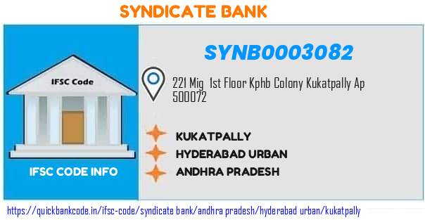 Syndicate Bank Kukatpally SYNB0003082 IFSC Code