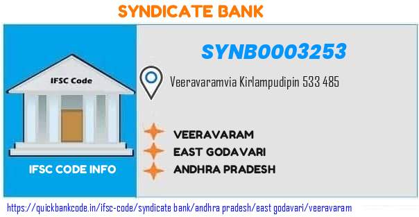 Syndicate Bank Veeravaram SYNB0003253 IFSC Code