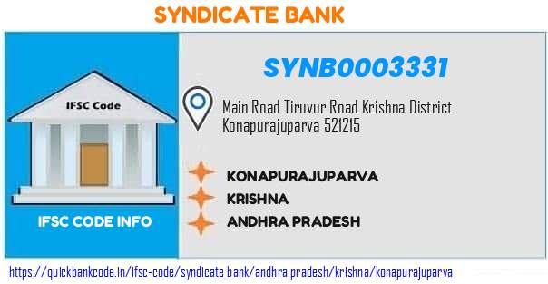 Syndicate Bank Konapurajuparva SYNB0003331 IFSC Code