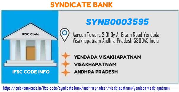 Syndicate Bank Yendada Visakhapatnam SYNB0003595 IFSC Code