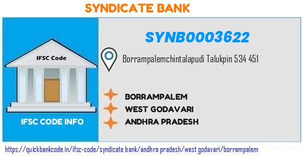 Syndicate Bank Borrampalem SYNB0003622 IFSC Code