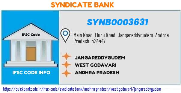 Syndicate Bank Jangareddygudem SYNB0003631 IFSC Code
