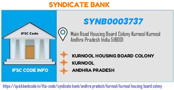 Syndicate Bank Kurnool Housing Board Colony SYNB0003737 IFSC Code