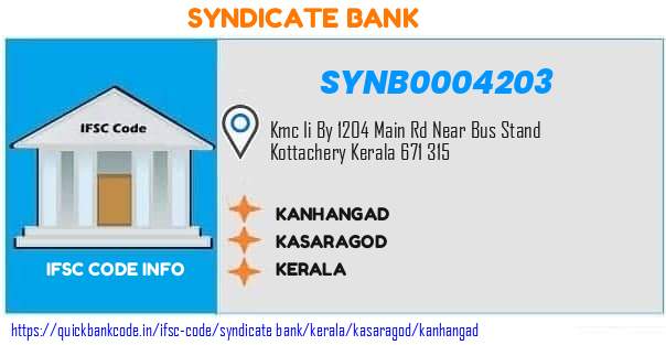 Syndicate Bank Kanhangad SYNB0004203 IFSC Code