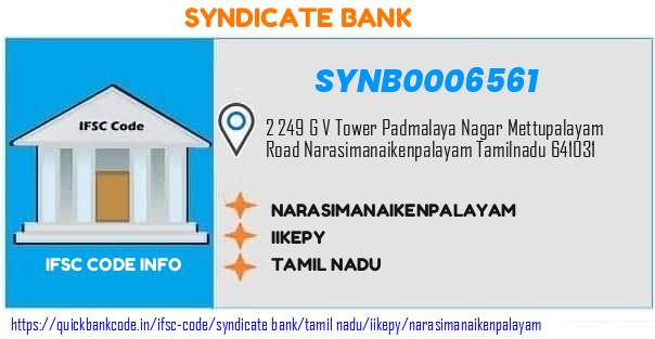 Syndicate Bank Narasimanaikenpalayam SYNB0006561 IFSC Code