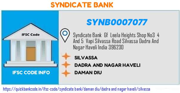 Syndicate Bank Silvassa SYNB0007077 IFSC Code