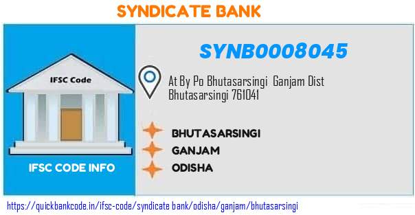 Syndicate Bank Bhutasarsingi SYNB0008045 IFSC Code