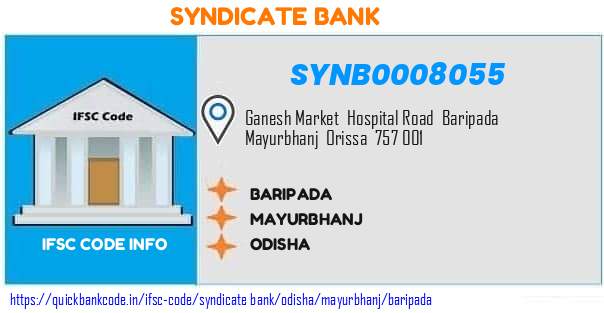 Syndicate Bank Baripada SYNB0008055 IFSC Code