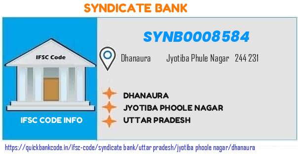 Syndicate Bank Dhanaura SYNB0008584 IFSC Code