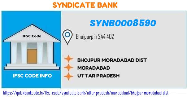 Syndicate Bank Bhojpur Moradabad Dist SYNB0008590 IFSC Code
