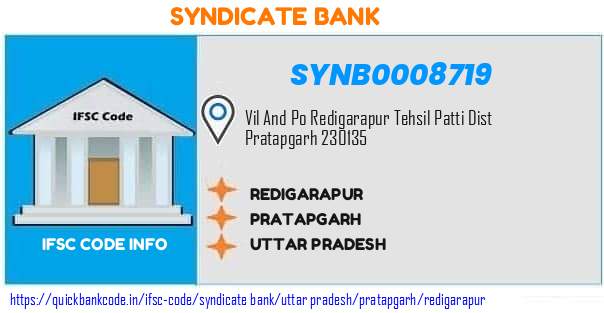 Syndicate Bank Redigarapur SYNB0008719 IFSC Code