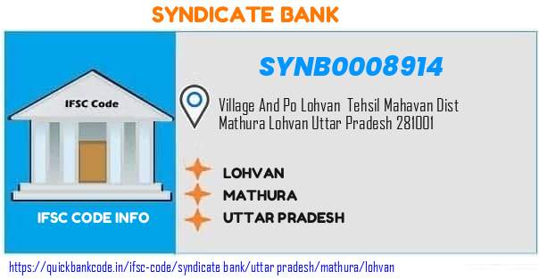 Syndicate Bank Lohvan SYNB0008914 IFSC Code