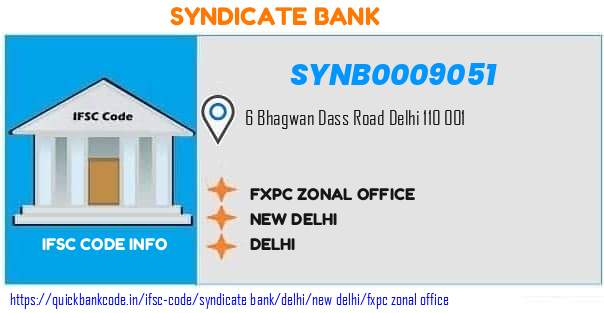 Syndicate Bank Fxpc Zonal Office SYNB0009051 IFSC Code