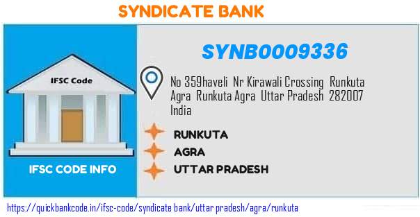 Syndicate Bank Runkuta SYNB0009336 IFSC Code