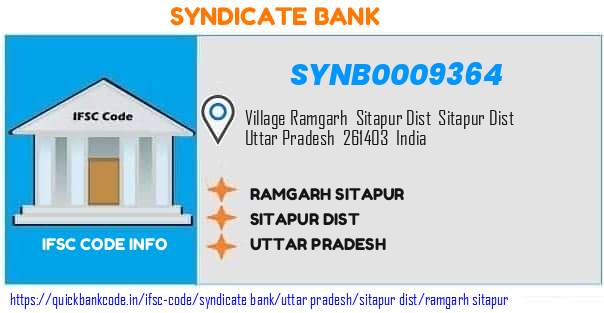 Syndicate Bank Ramgarh Sitapur SYNB0009364 IFSC Code