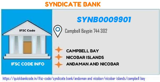 Syndicate Bank Campbell Bay SYNB0009901 IFSC Code