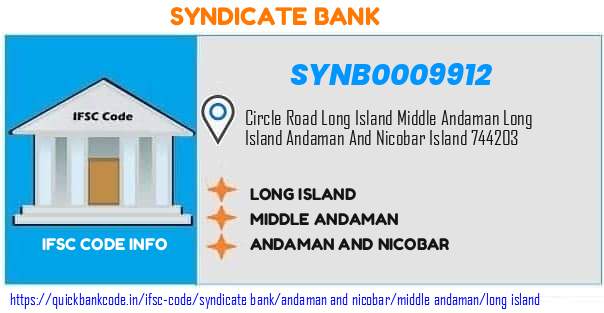 Syndicate Bank Long Island SYNB0009912 IFSC Code