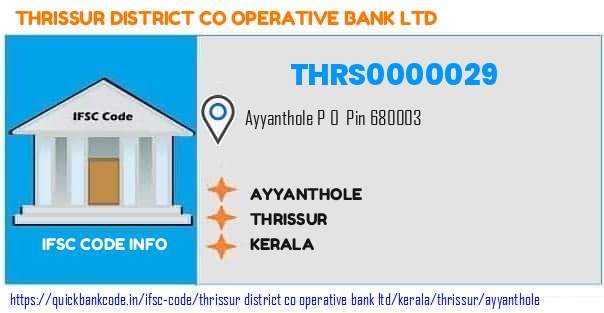 Thrissur District Co Operative Bank Ayyanthole THRS0000029 IFSC Code
