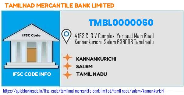 Tamilnad Mercantile Bank Kannankurichi TMBL0000060 IFSC Code