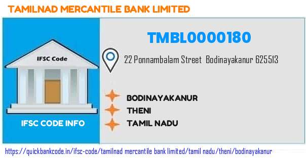 Tamilnad Mercantile Bank Bodinayakanur TMBL0000180 IFSC Code