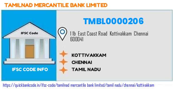 Tamilnad Mercantile Bank Kottivakkam TMBL0000206 IFSC Code